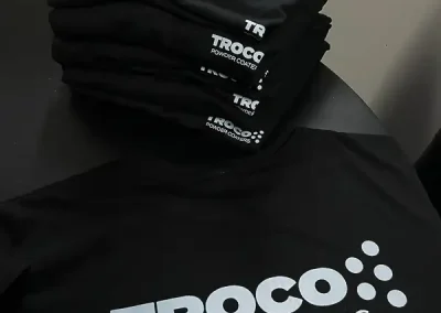Troco Powder Coaters branded shirts