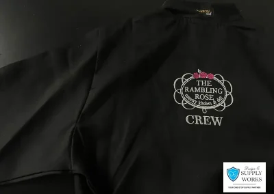The Rambling Rose branded chef jackets